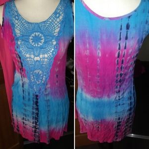 SzM hippie style shirt. EUC, very pretty
